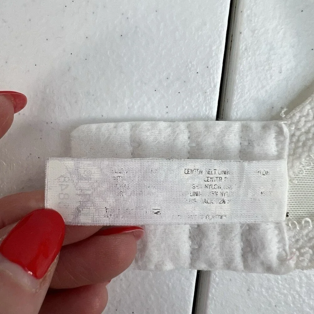 Vintage Bali Size 34D Bra‎ Unlined Underwired Lace Sheer 3848 White Balconette